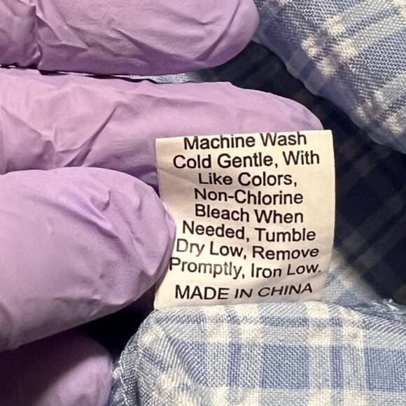 SHEIN Womens Blue Wht Seersucker A Line Mini Skirt with Double Slit Size Medium - Picture 7 of 10